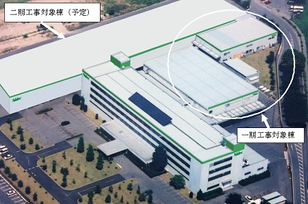 上田工場 上空から撮影
